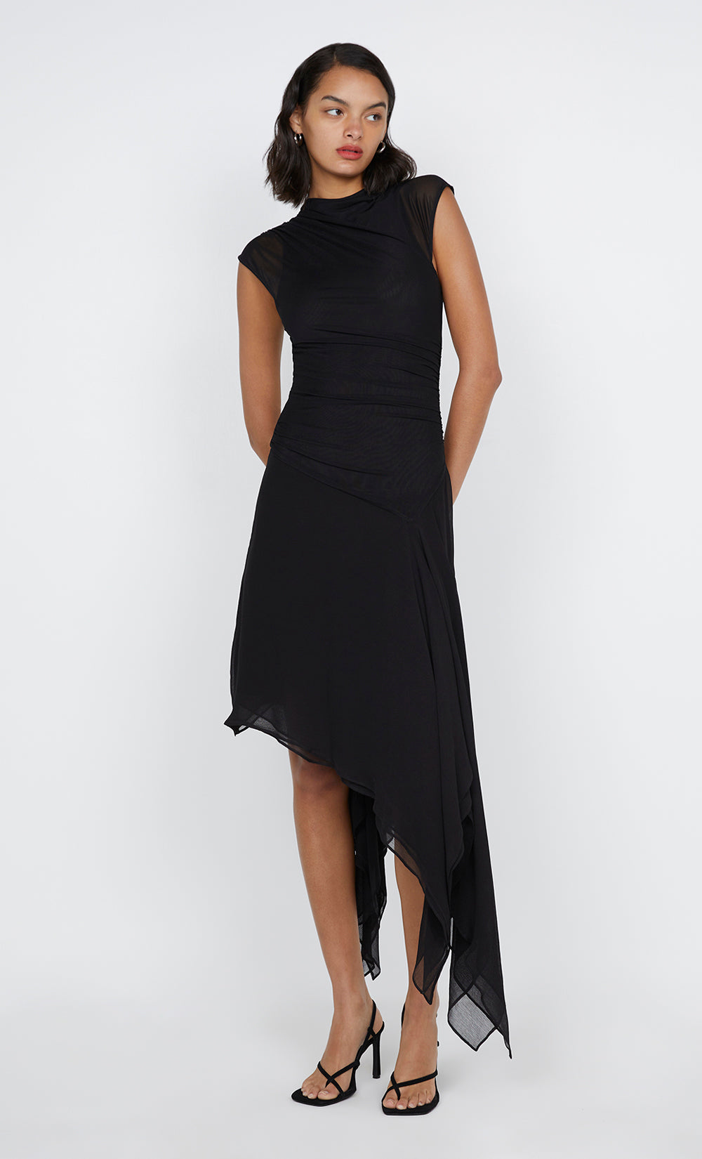 NOEMI ASYM DRESS - BLACK