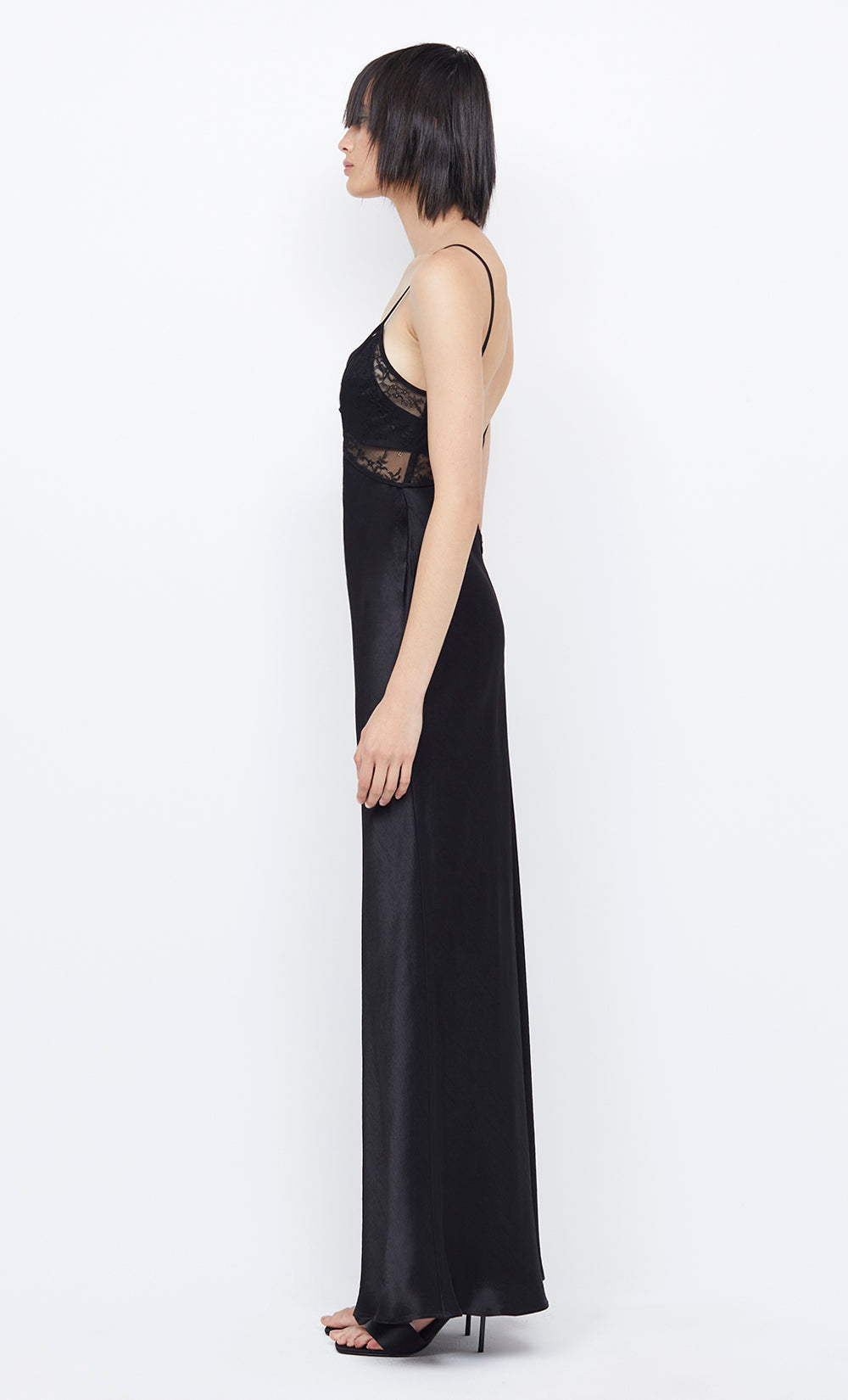 NORA LAYERED MAXI DRESS - BLACK