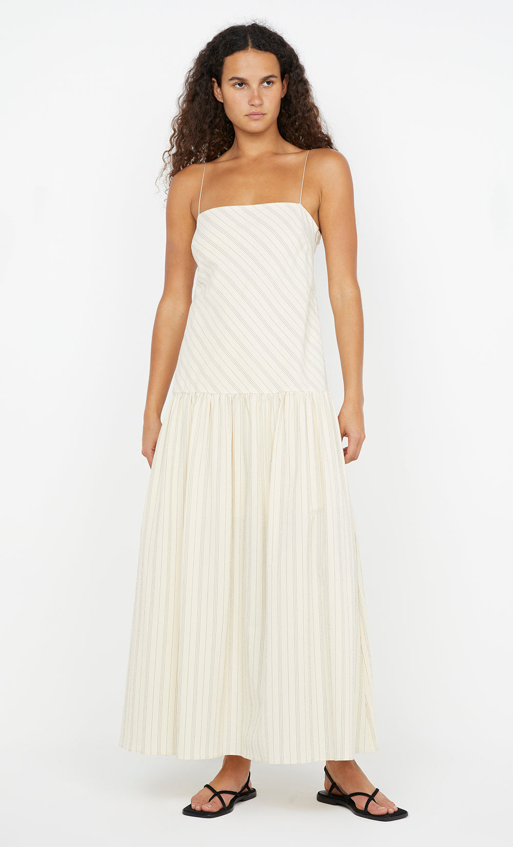 PEYSON MAXI DRESS - CREAM/BLACK STRIPE