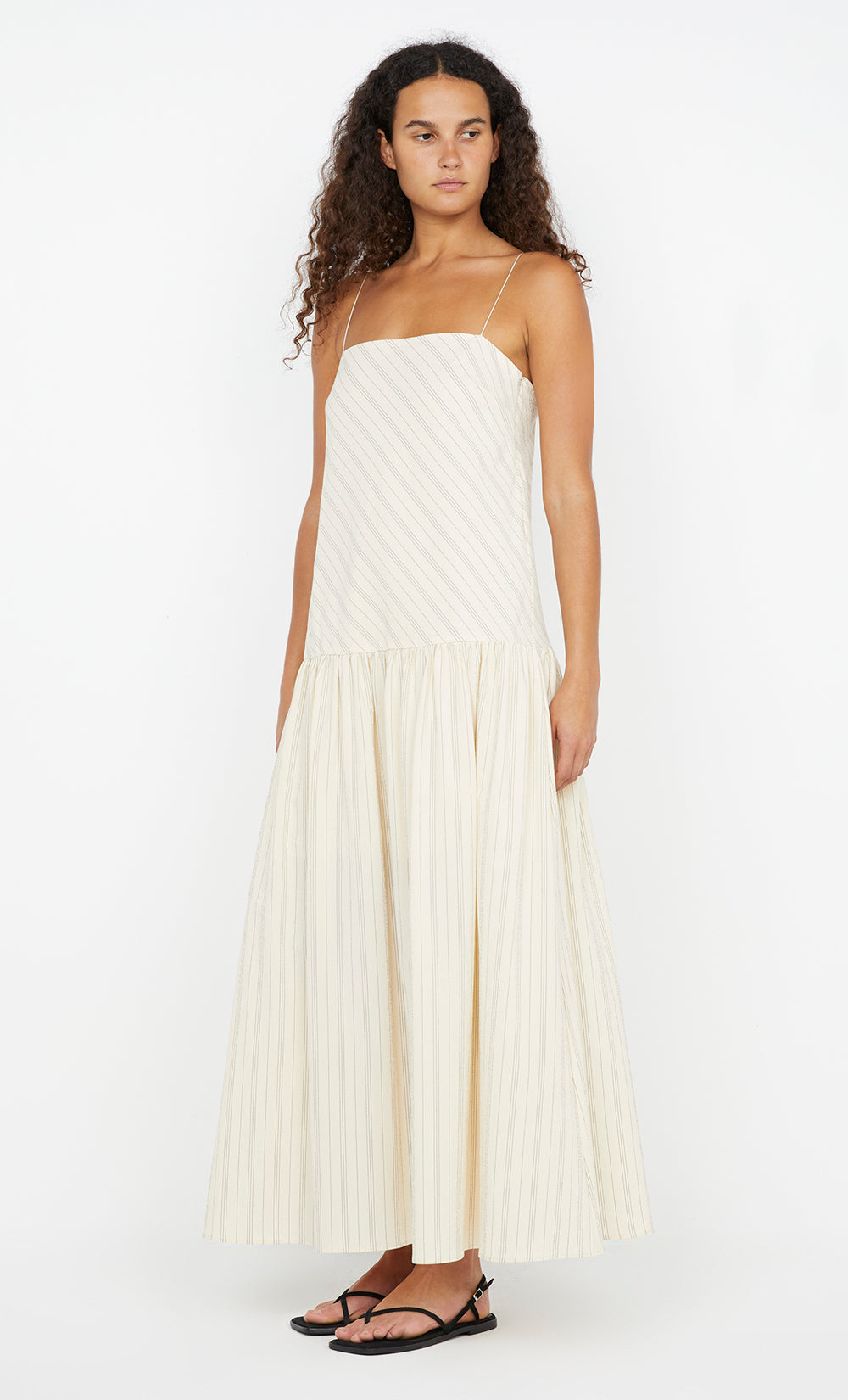 PEYSON MAXI DRESS - CREAM/BLACK STRIPE