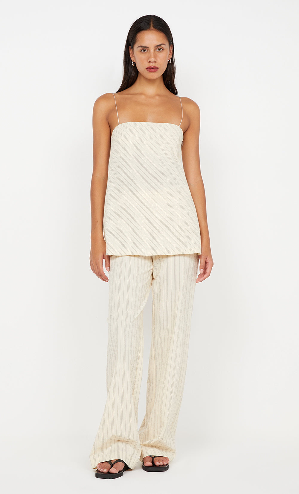 PEYSON TOP - CREAM/BLACK STRIPE