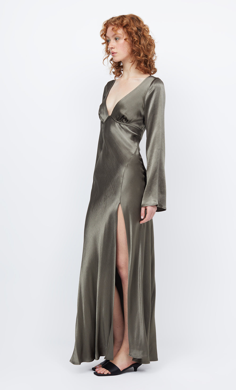 REN L/S MAXI DRESS - DARK WILLOW