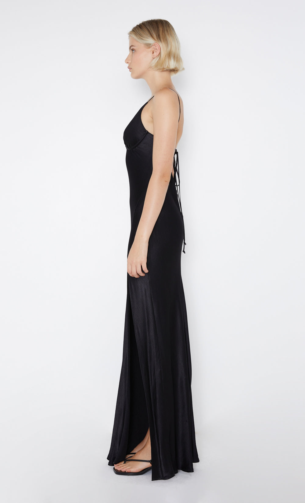 REN SPLIT MAXI DRESS - BLACK