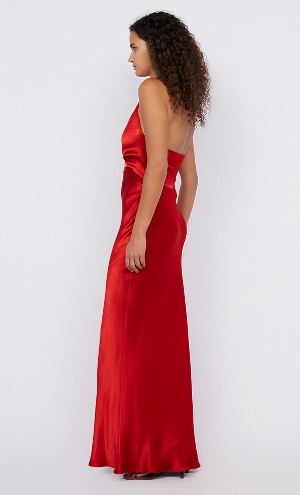 SABIA TWIST DRESS - ROUGE