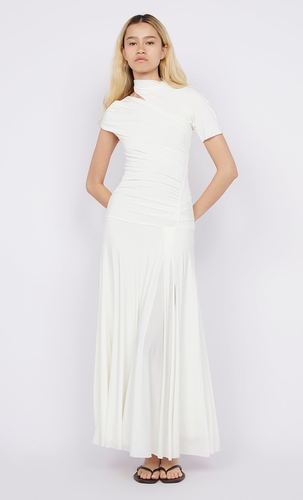 SERAPHINA ASYM DRESS - WHITE