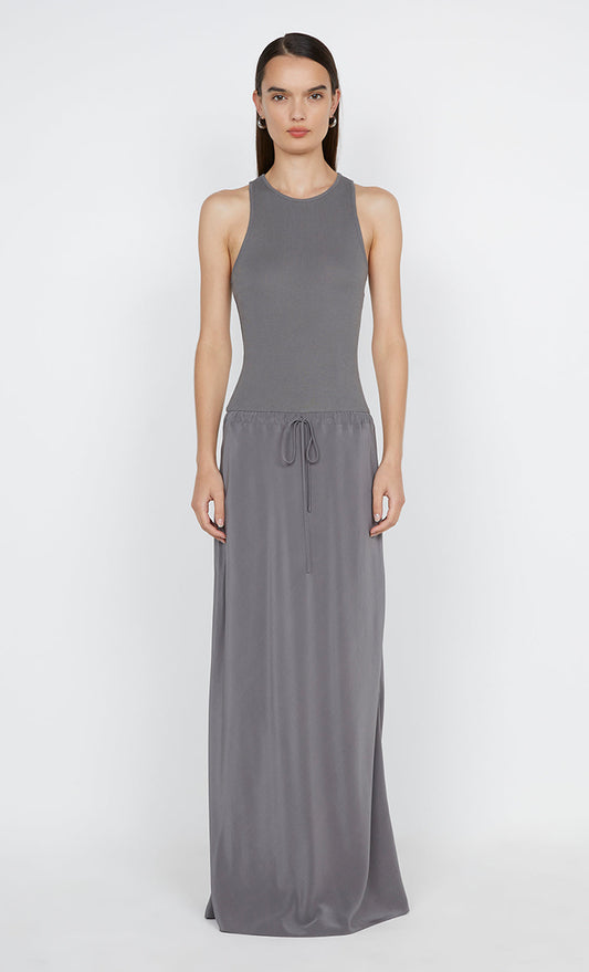 SOLA RACER DRESS - CHARCOAL