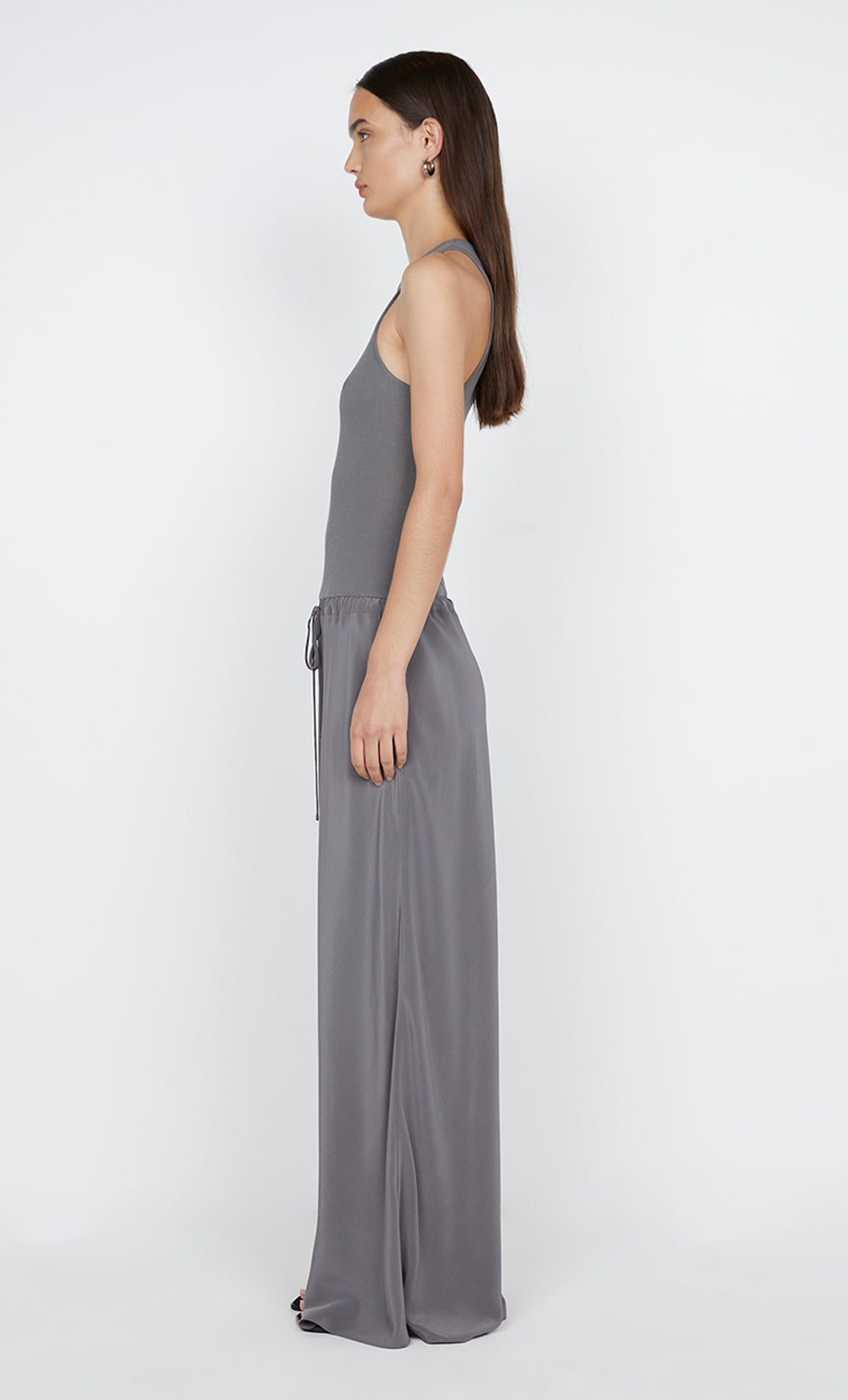 SOLA RACER DRESS - CHARCOAL