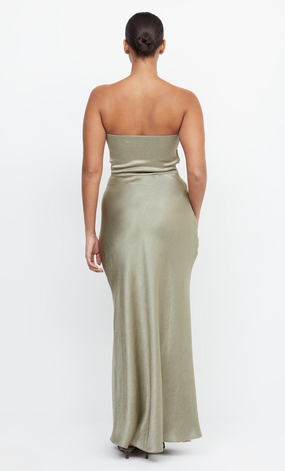 THE DREAMER STRAPLESS DRESS  - SAGE