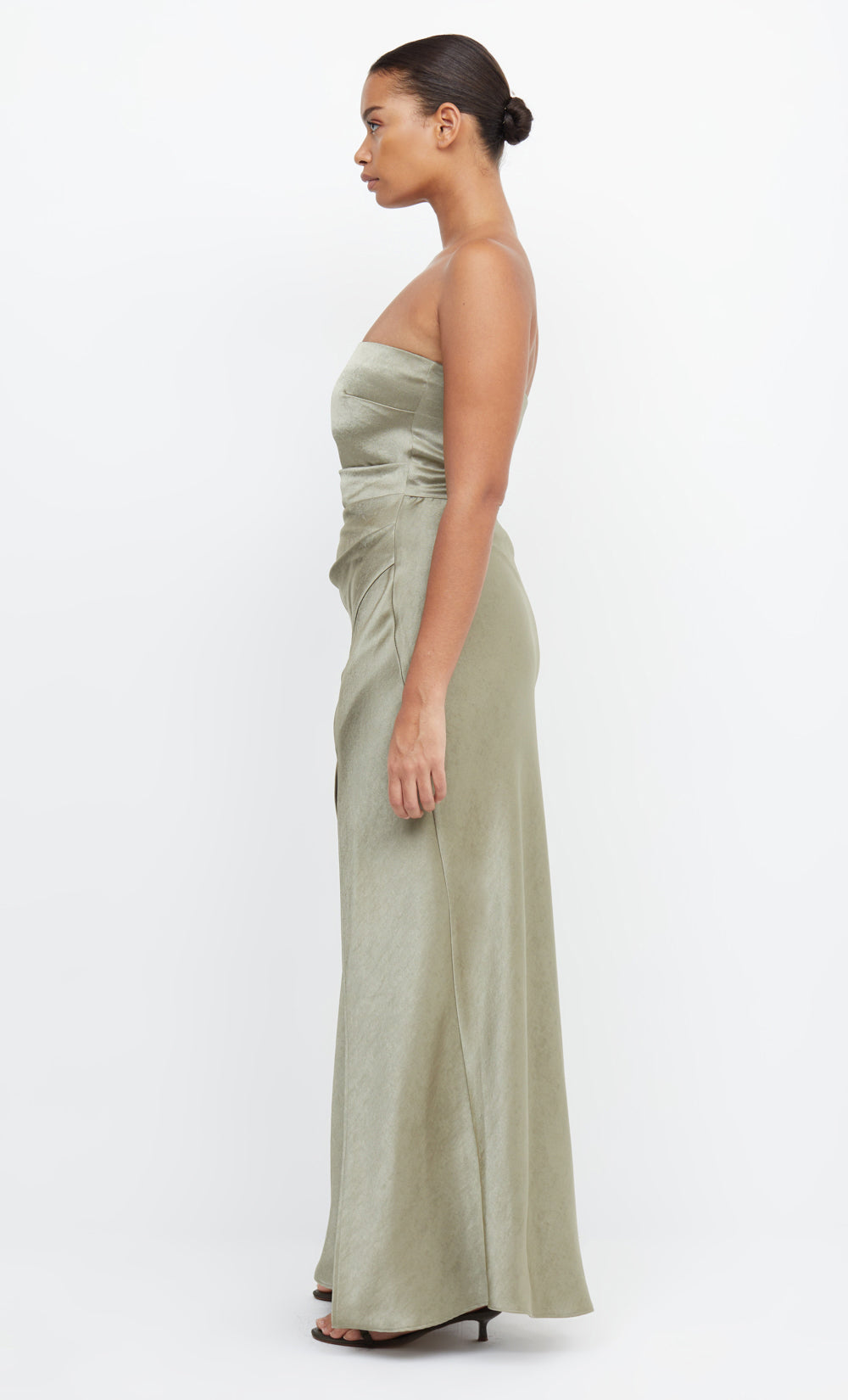 THE DREAMER STRAPLESS DRESS  - SAGE