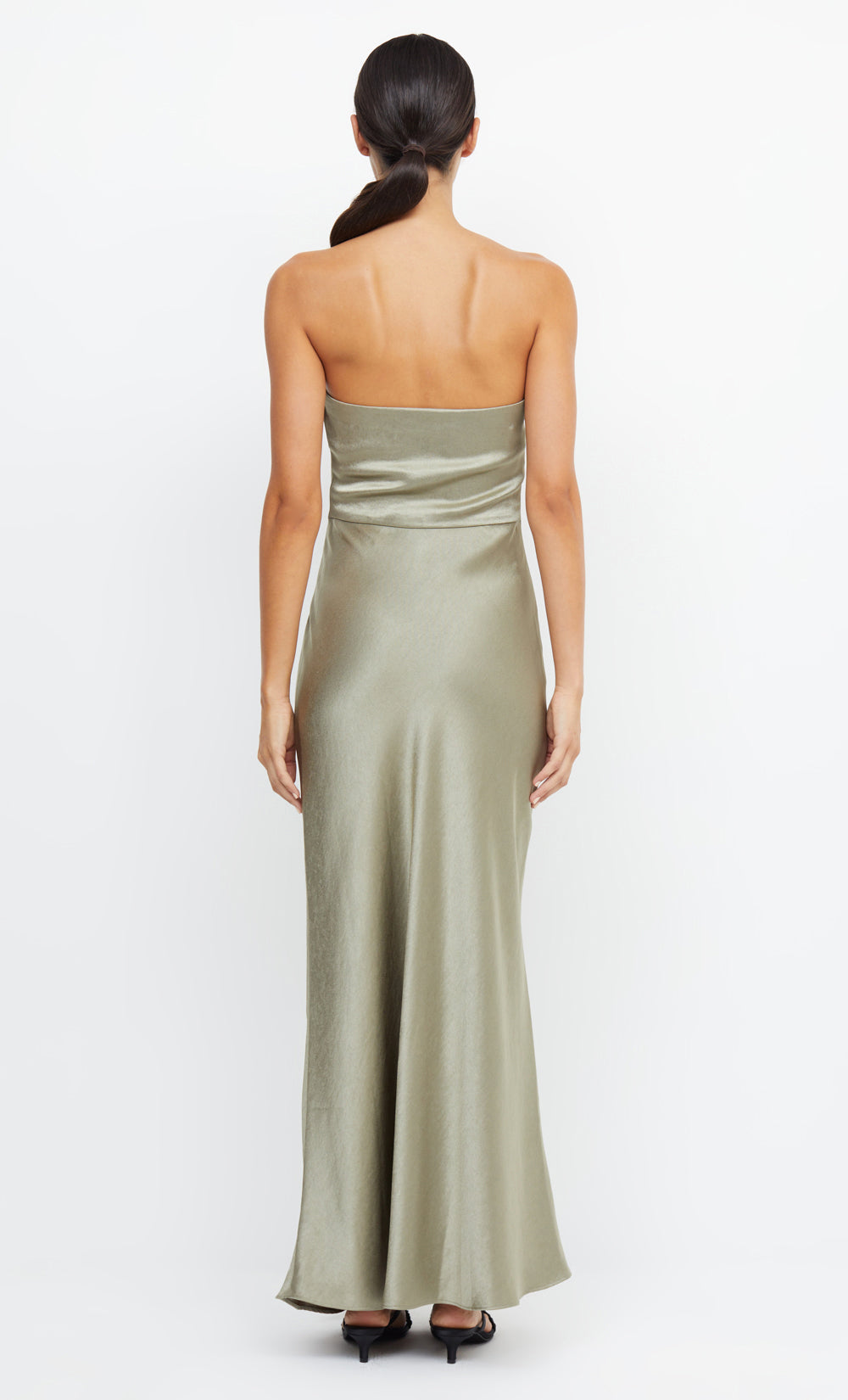 THE DREAMER STRAPLESS DRESS  - SAGE