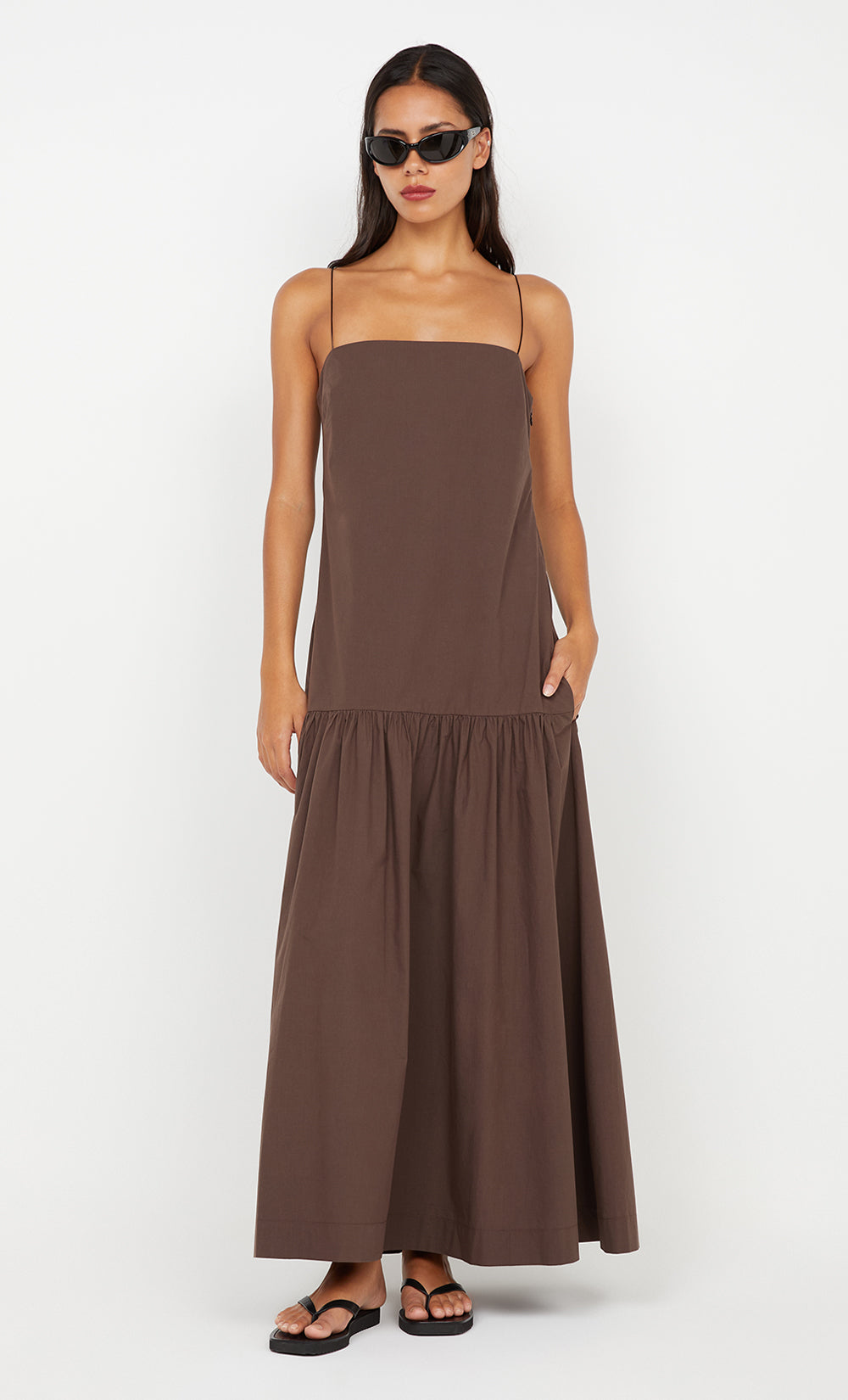 VEDA MAXI DRESS - CHOC