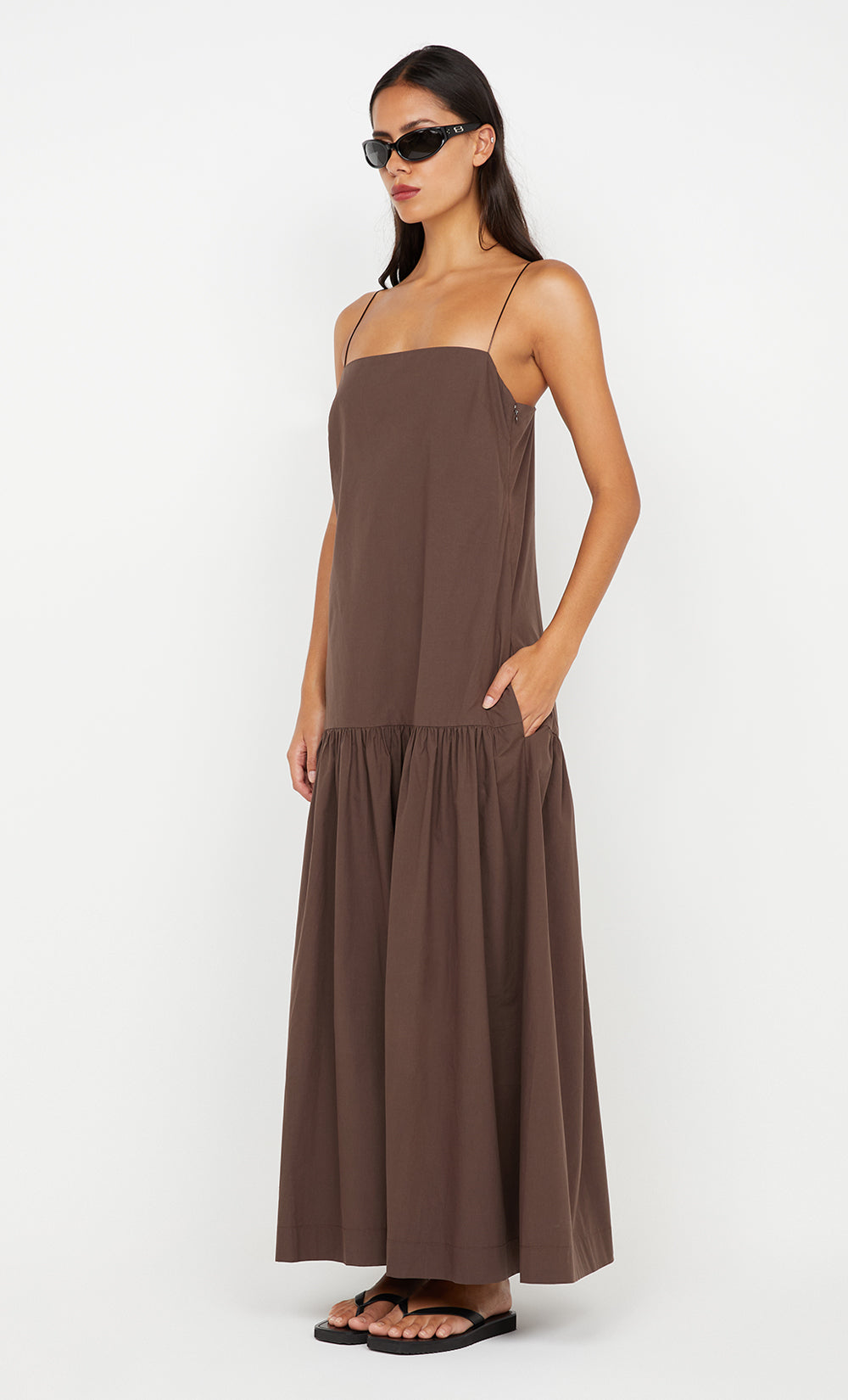 VEDA MAXI DRESS - CHOC