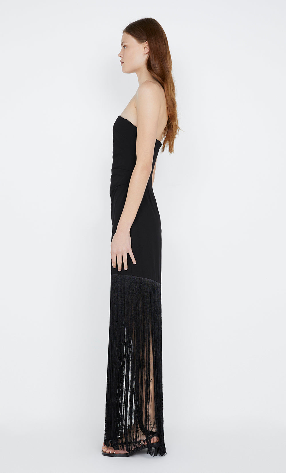 WILDER FRINGE DRESS - BLACK