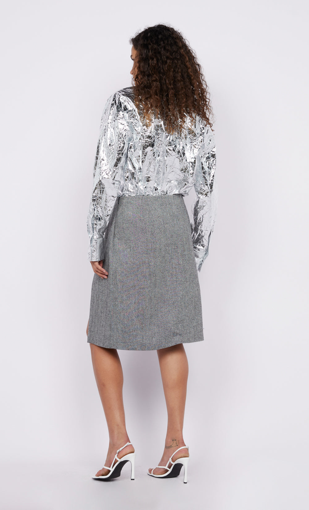 XANTHIA YOKE SHIRT - SILVER