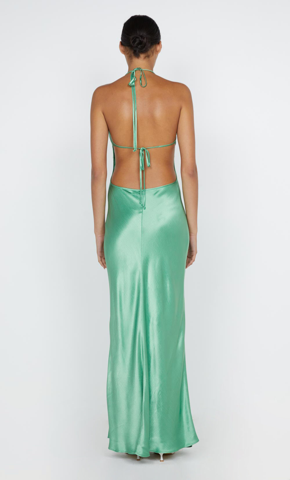 ZARIAH HALTER DRESS - GREEN APPLE