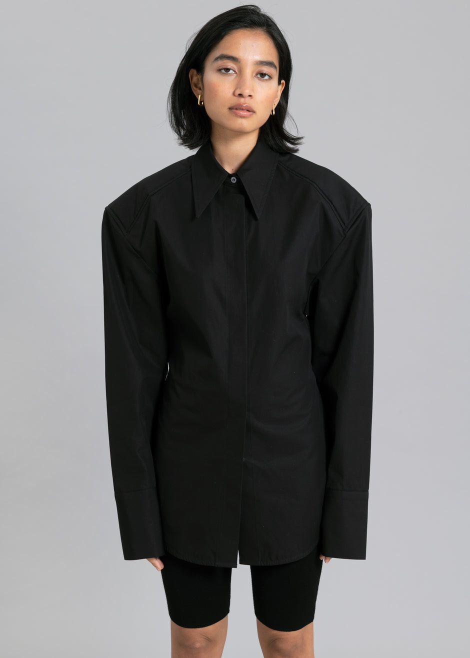 Bec Padded Shirt - Black