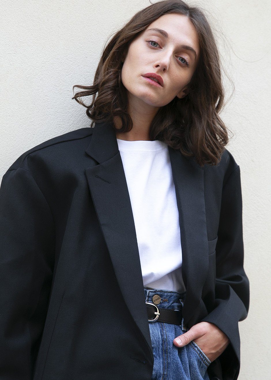 Frankie Oversized Boyfriend Blazer - Black