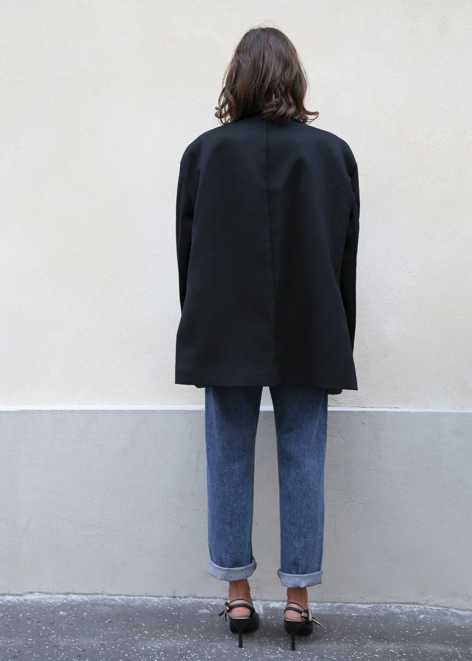 Frankie Oversized Boyfriend Blazer - Black