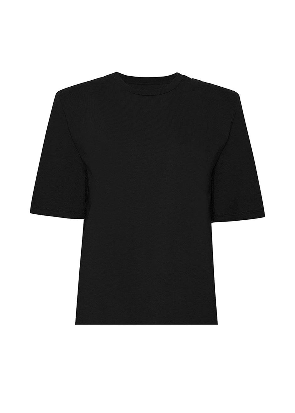 Carrington Padded Shoulder Tee - Black