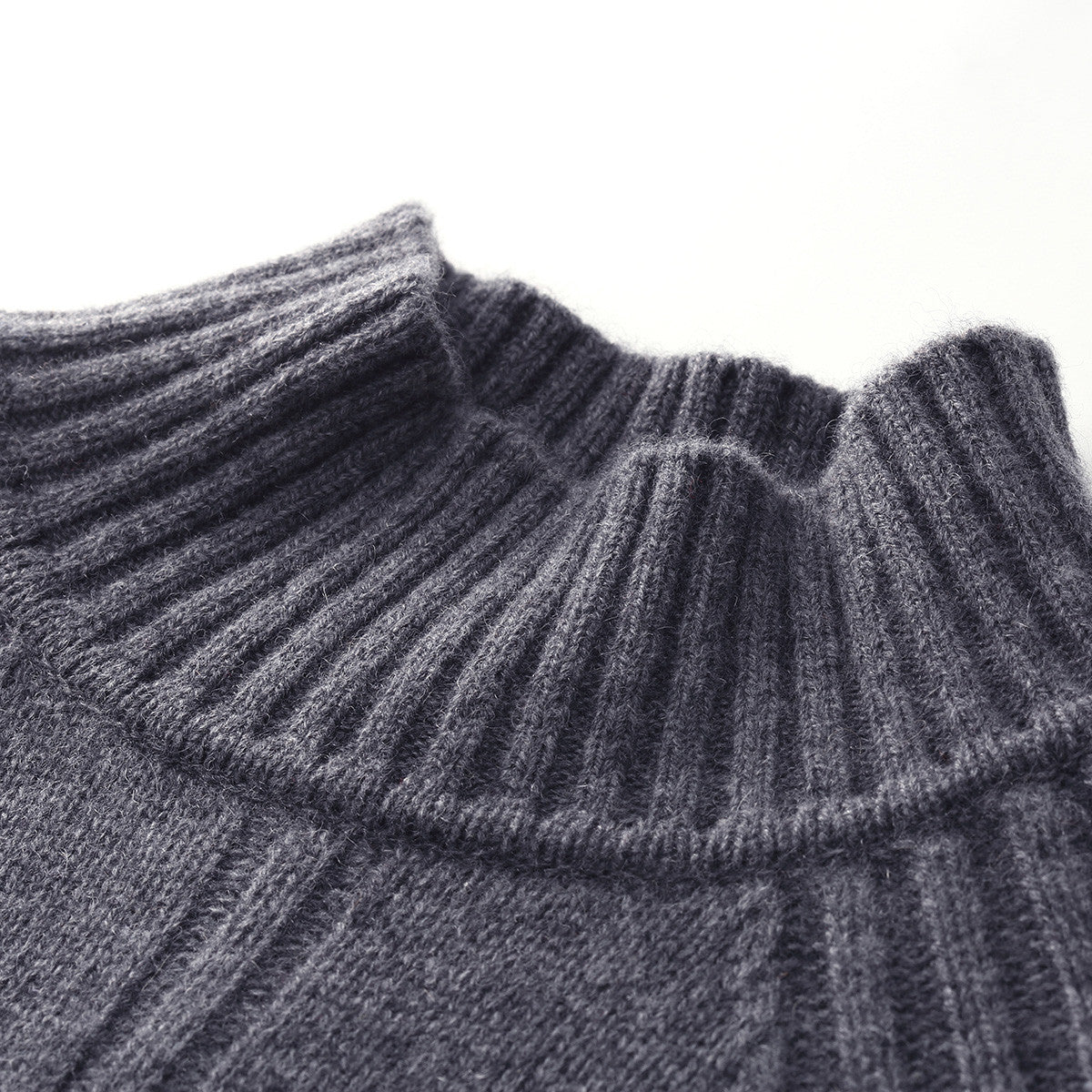 100% Wool Mock Neck Cable Knit Sweater