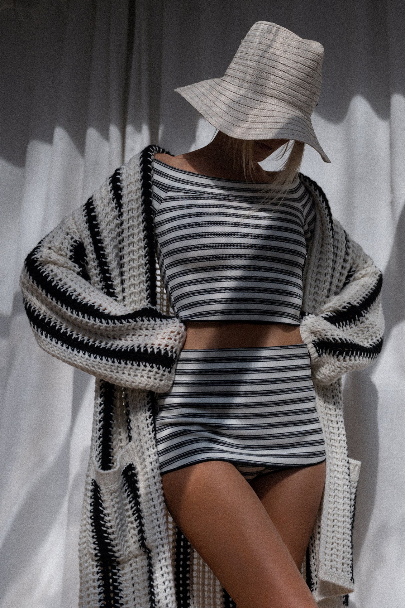 DEJA STRIPED CASHMERE CARDIGAN