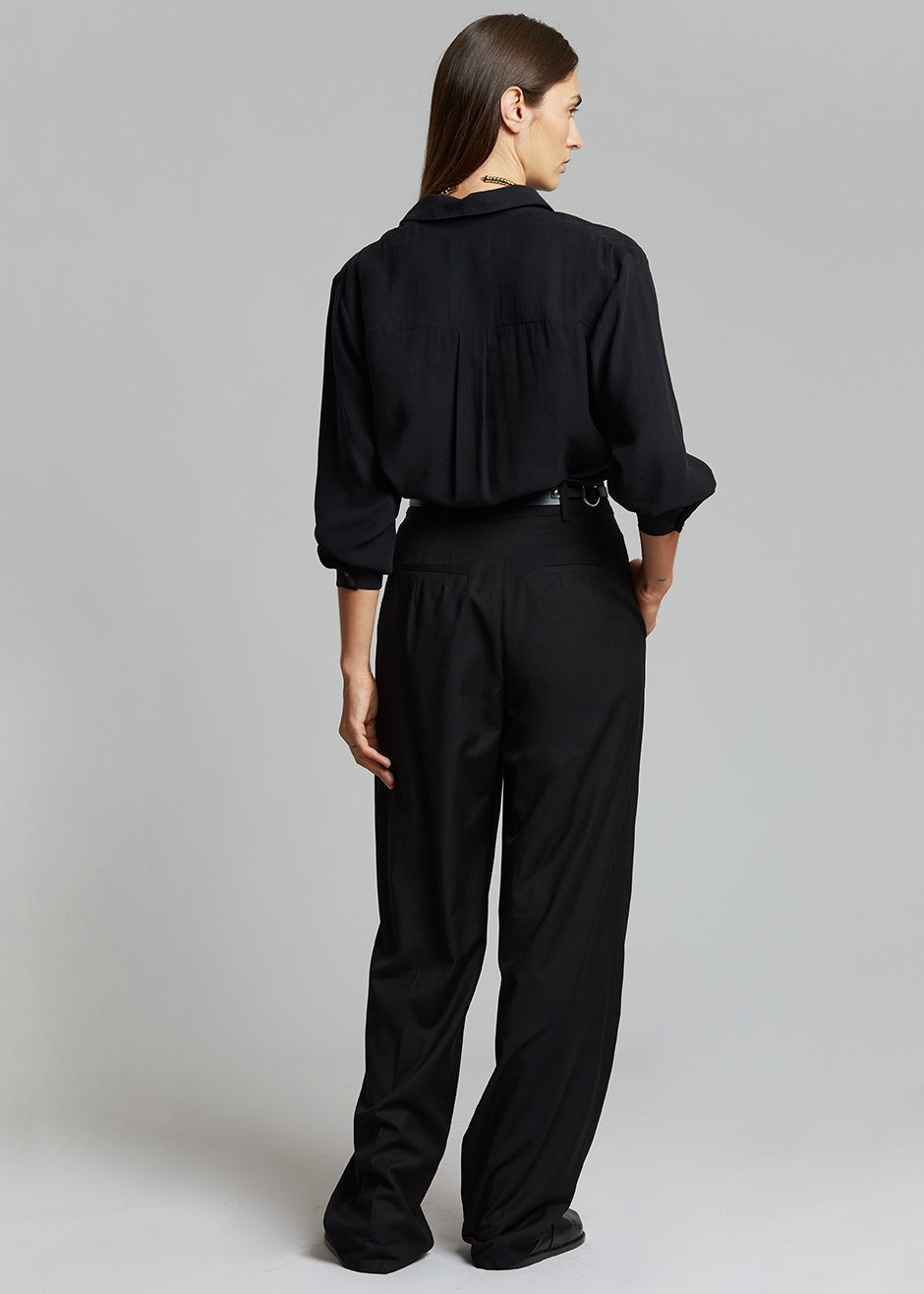 Gelso Pleated Trousers - Black