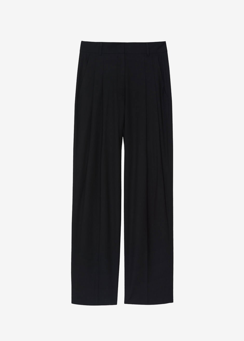 Gelso Pleated Trousers - Black