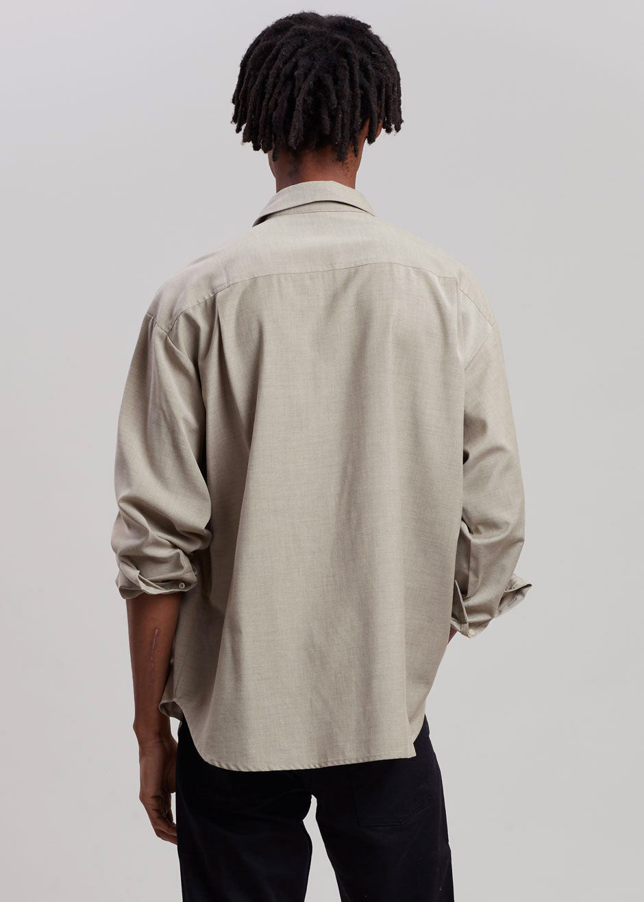 Gelso Shirt - Light Taupe Melange