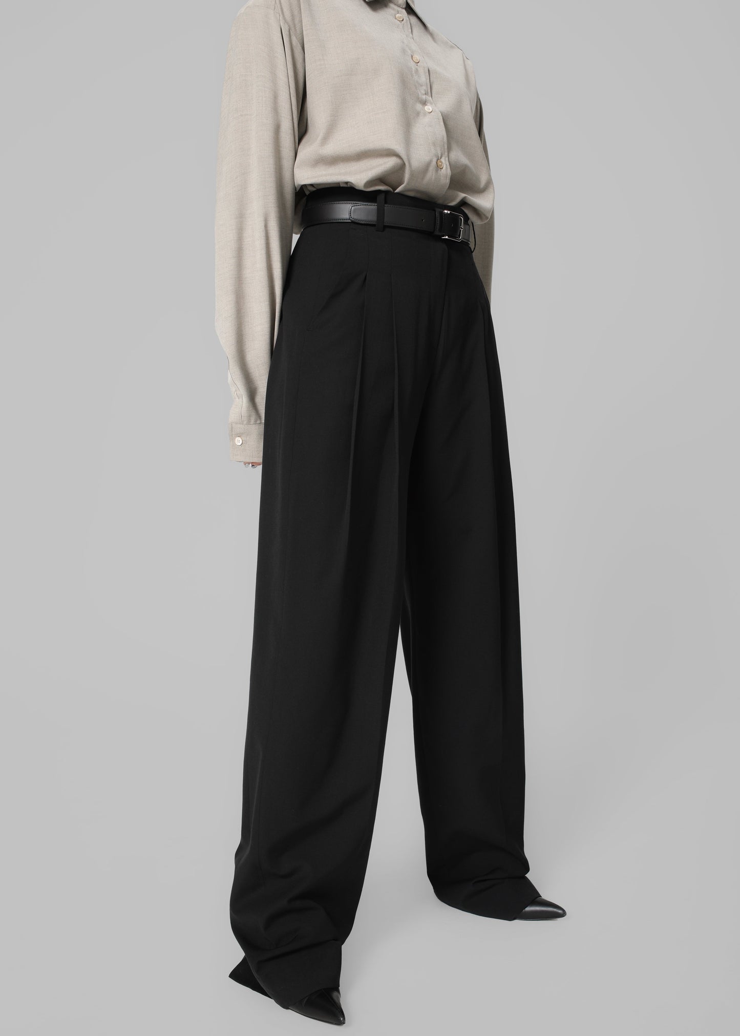 Gelso Pleated Trousers - Black