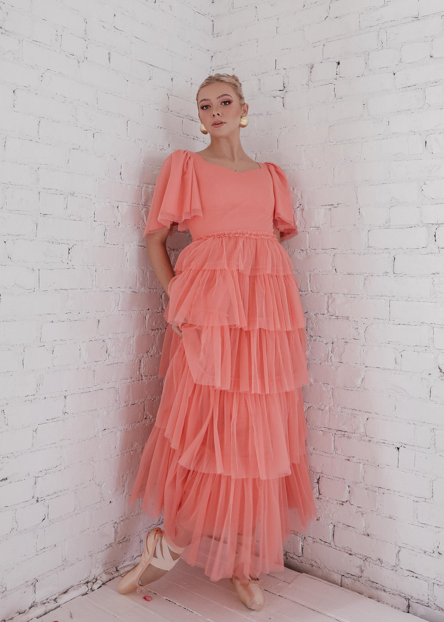 Allegro Dress - Coral