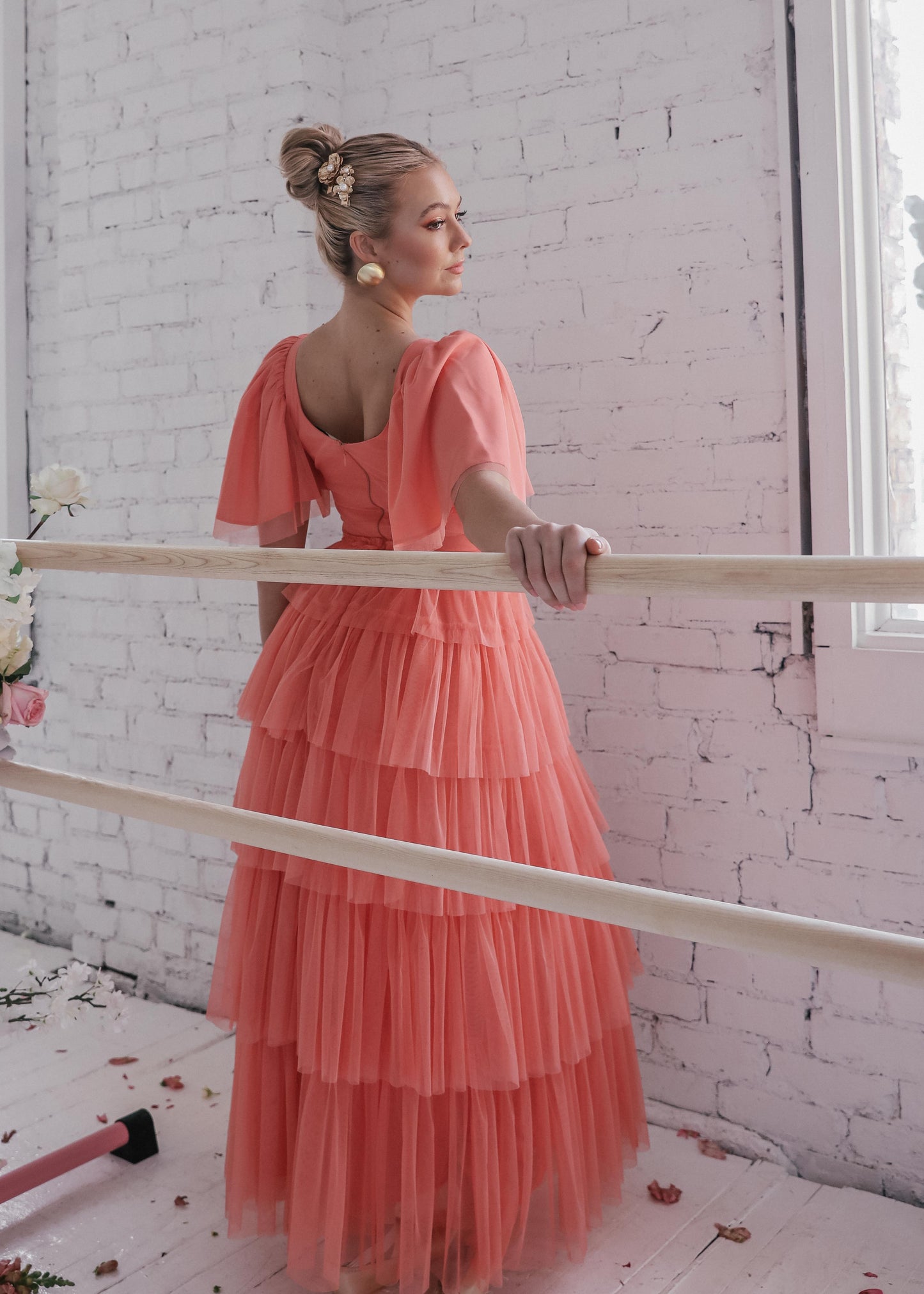 Allegro Dress - Coral