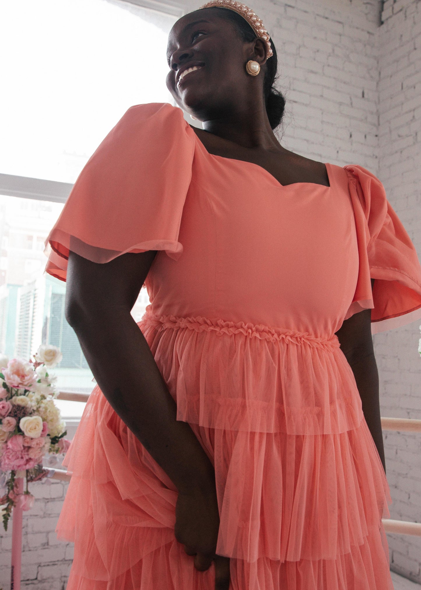 Allegro Dress - Coral