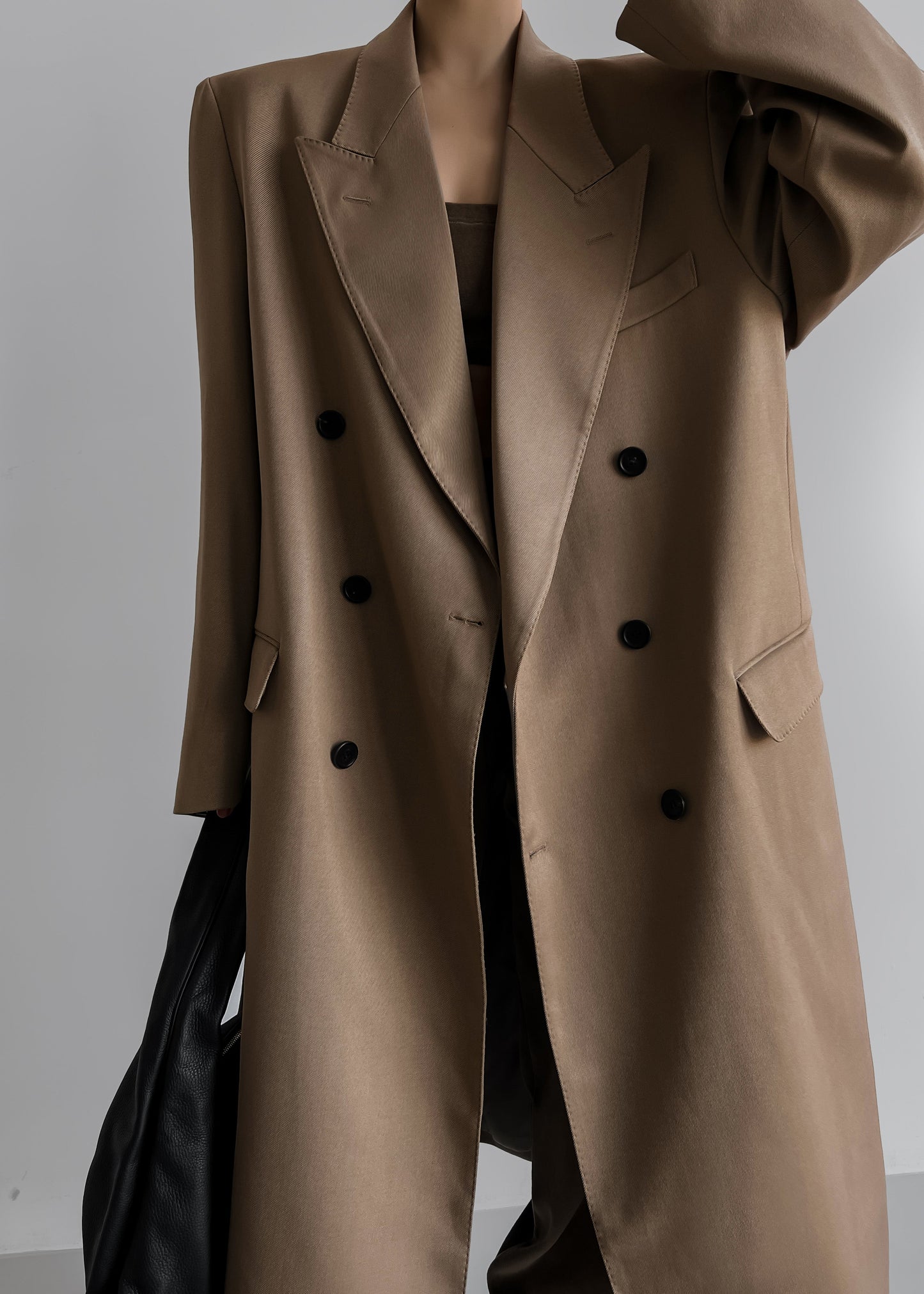 London Double Breasted Coat - Taupe