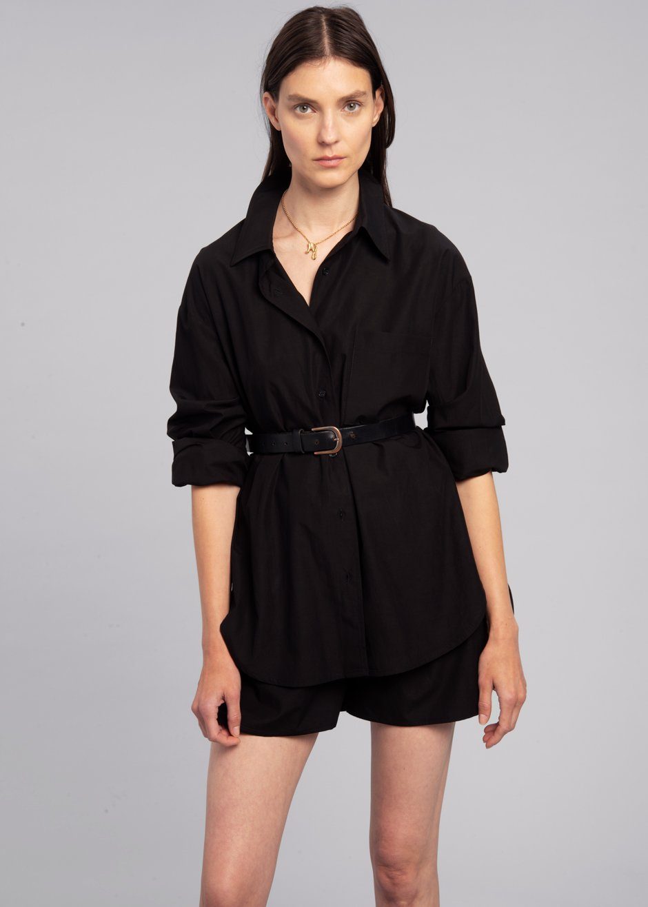 Lui Organic Cotton Shirt - Black