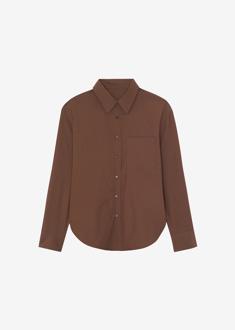 Lui Organic Cotton Shirt - Chocolate