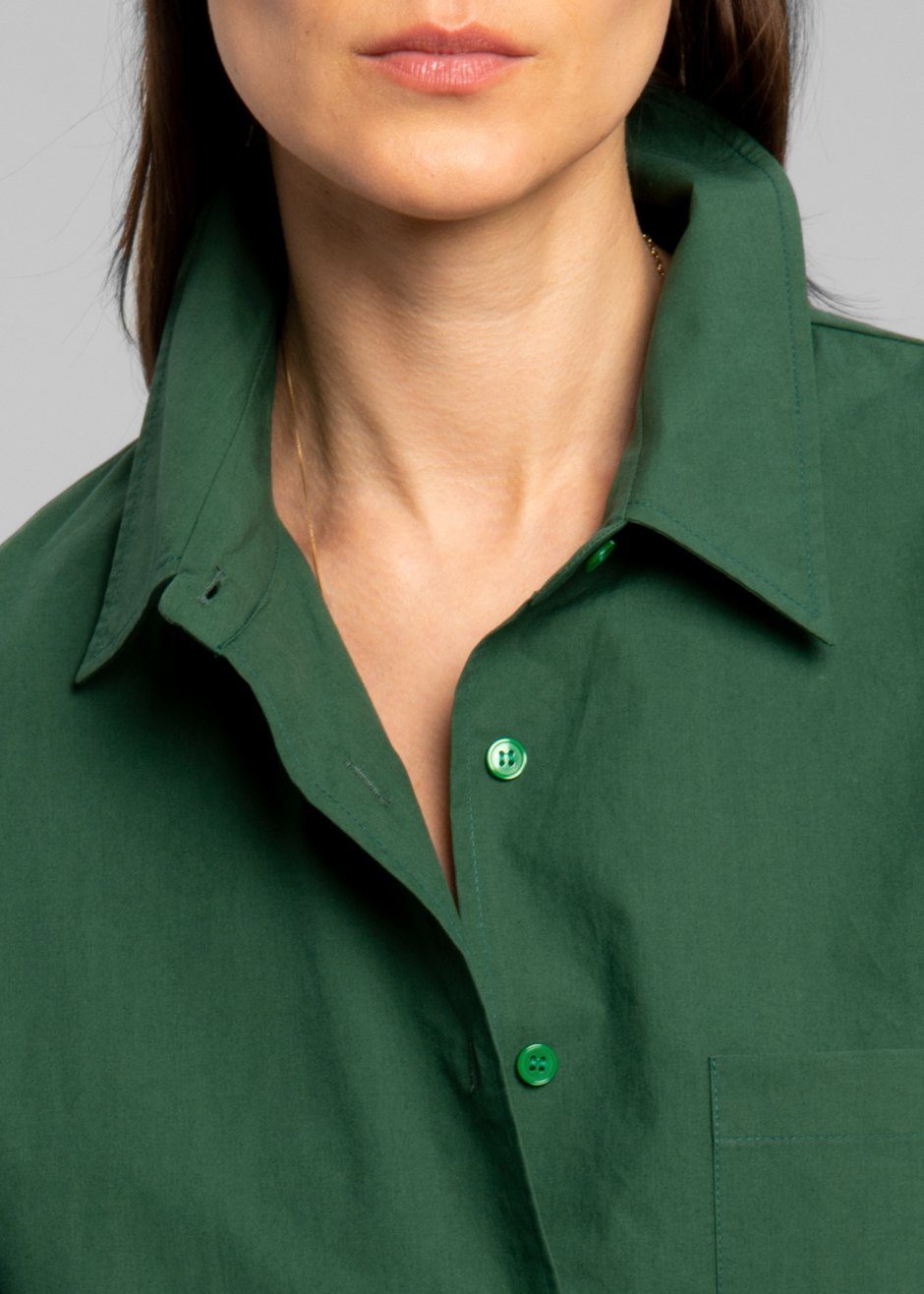 Lui Organic Cotton Shirt - Hunter Green