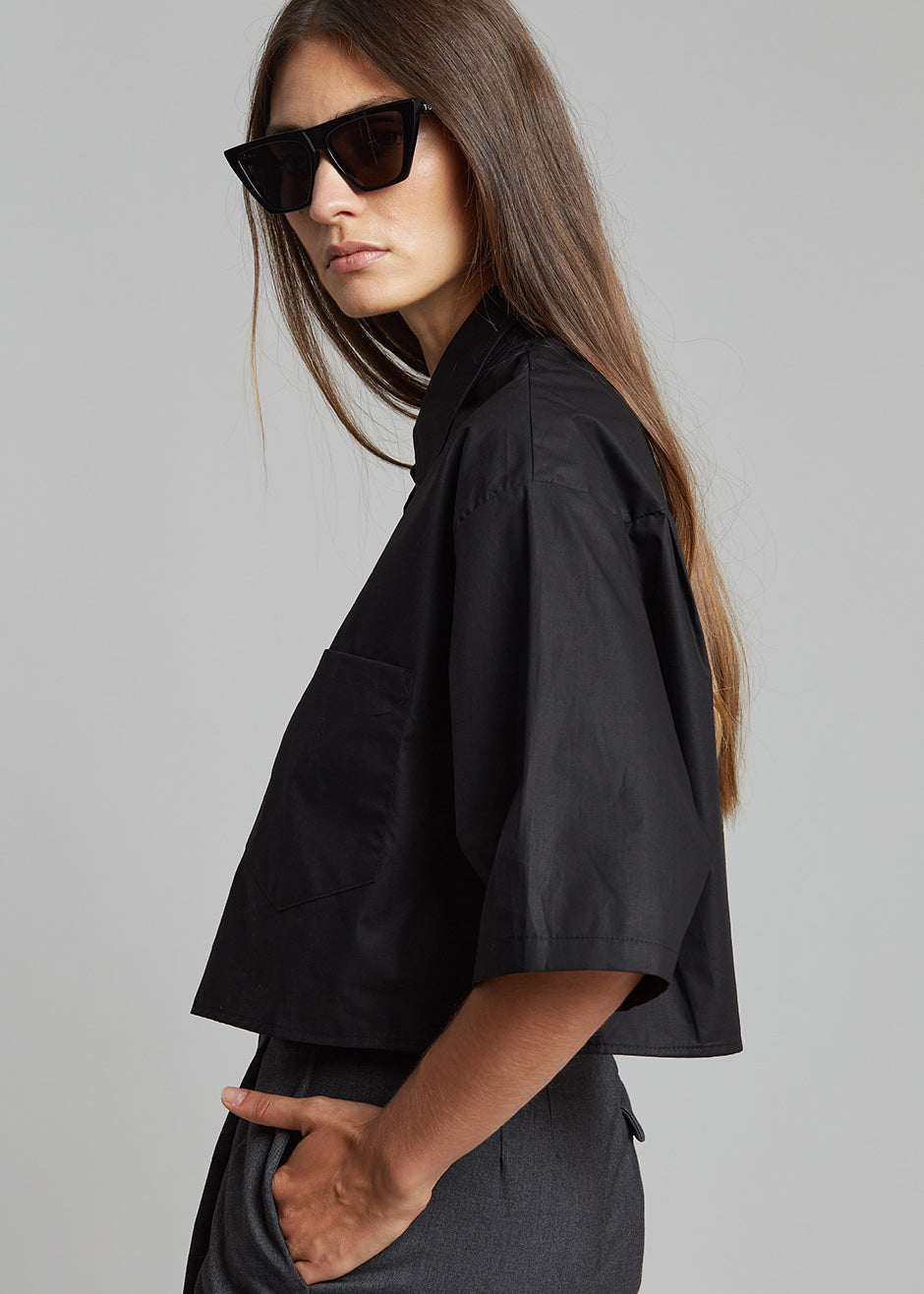 Odem Cropped Shirt - Black