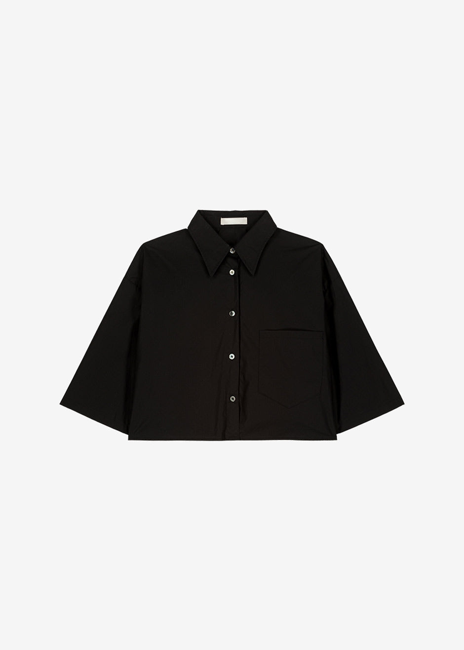 Odem Cropped Shirt - Black