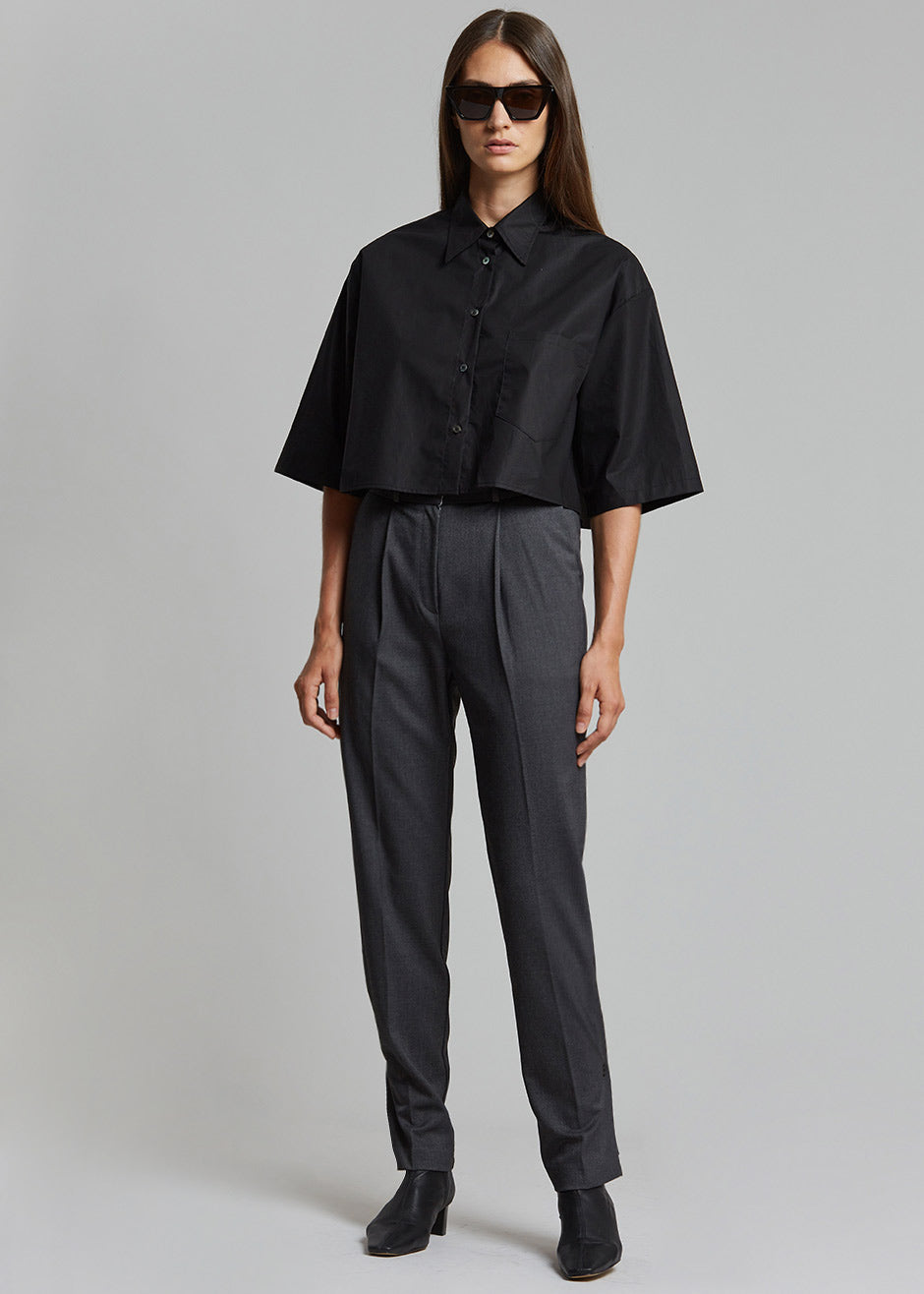 Odem Cropped Shirt - Black