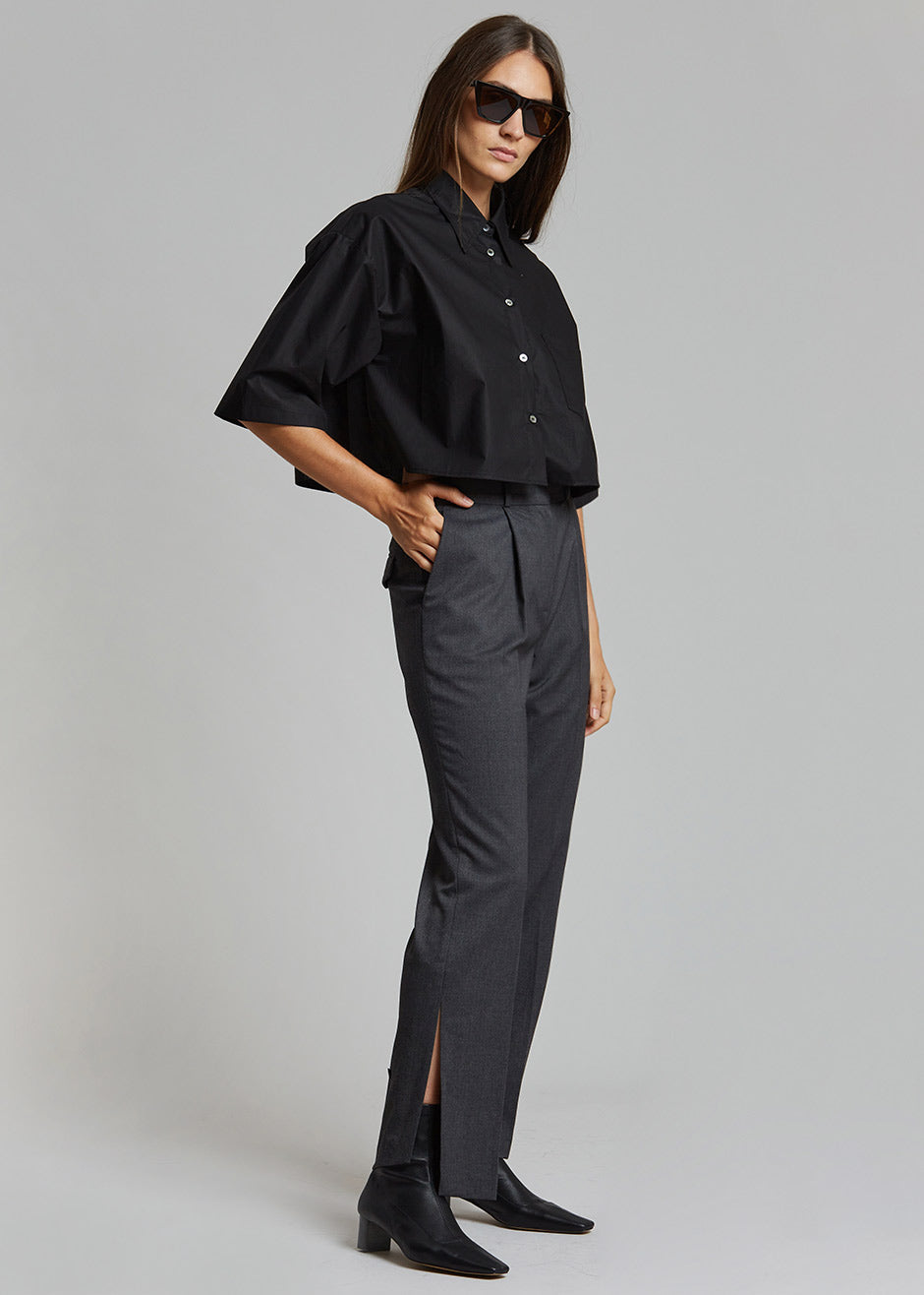 Odem Cropped Shirt - Black