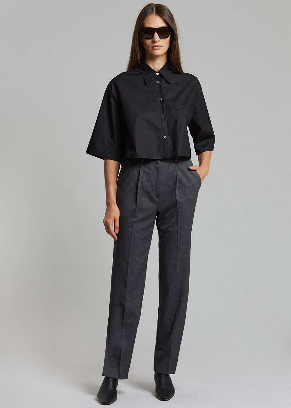 Odem Cropped Shirt - Black