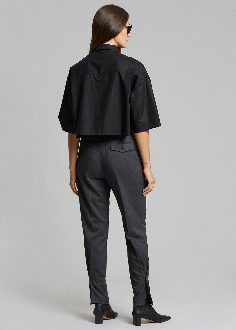 Odem Cropped Shirt - Black