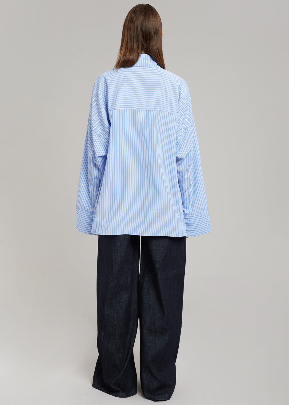 Orson Pocket Shirt - Blue Stripe