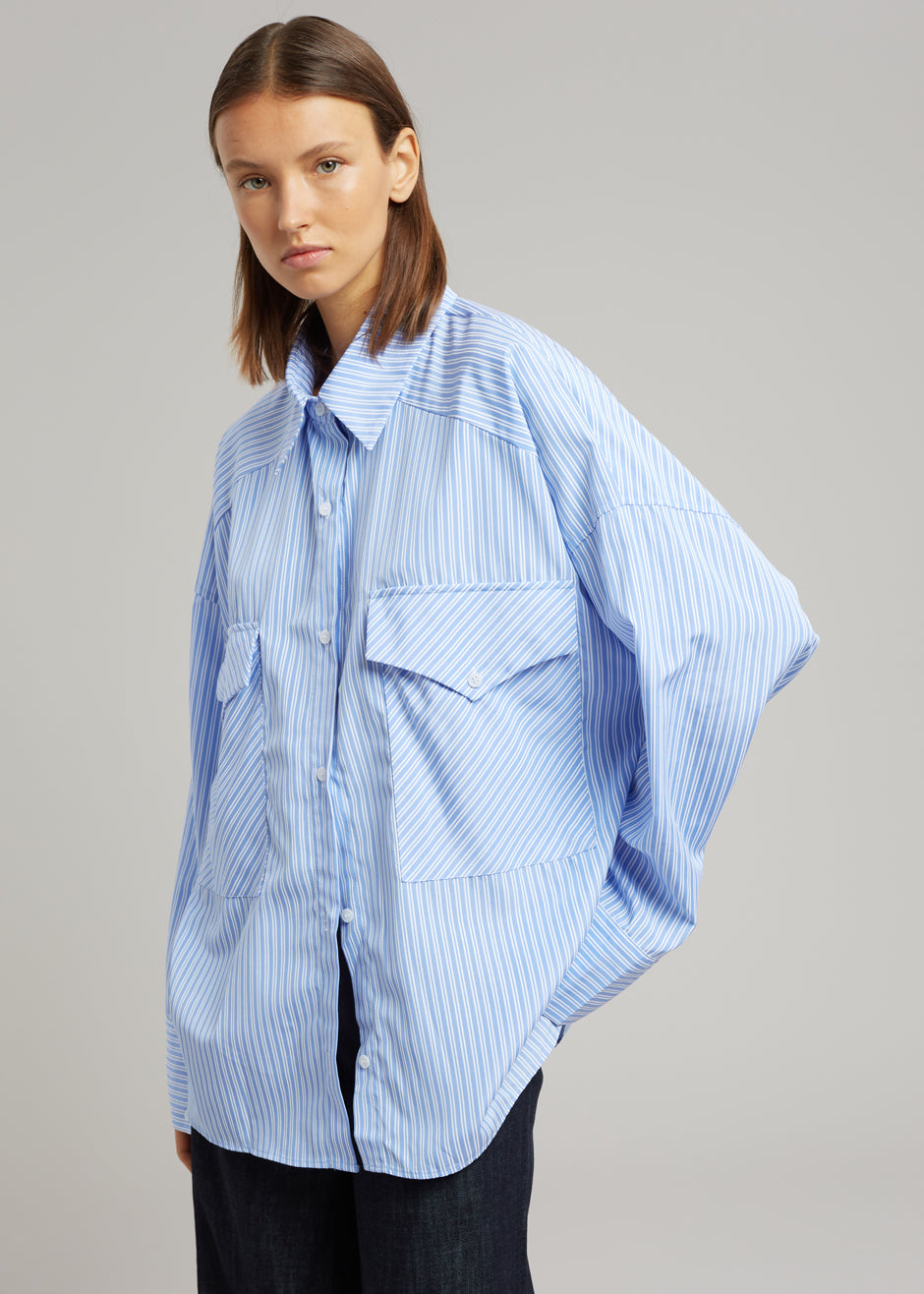 Orson Pocket Shirt - Blue Stripe