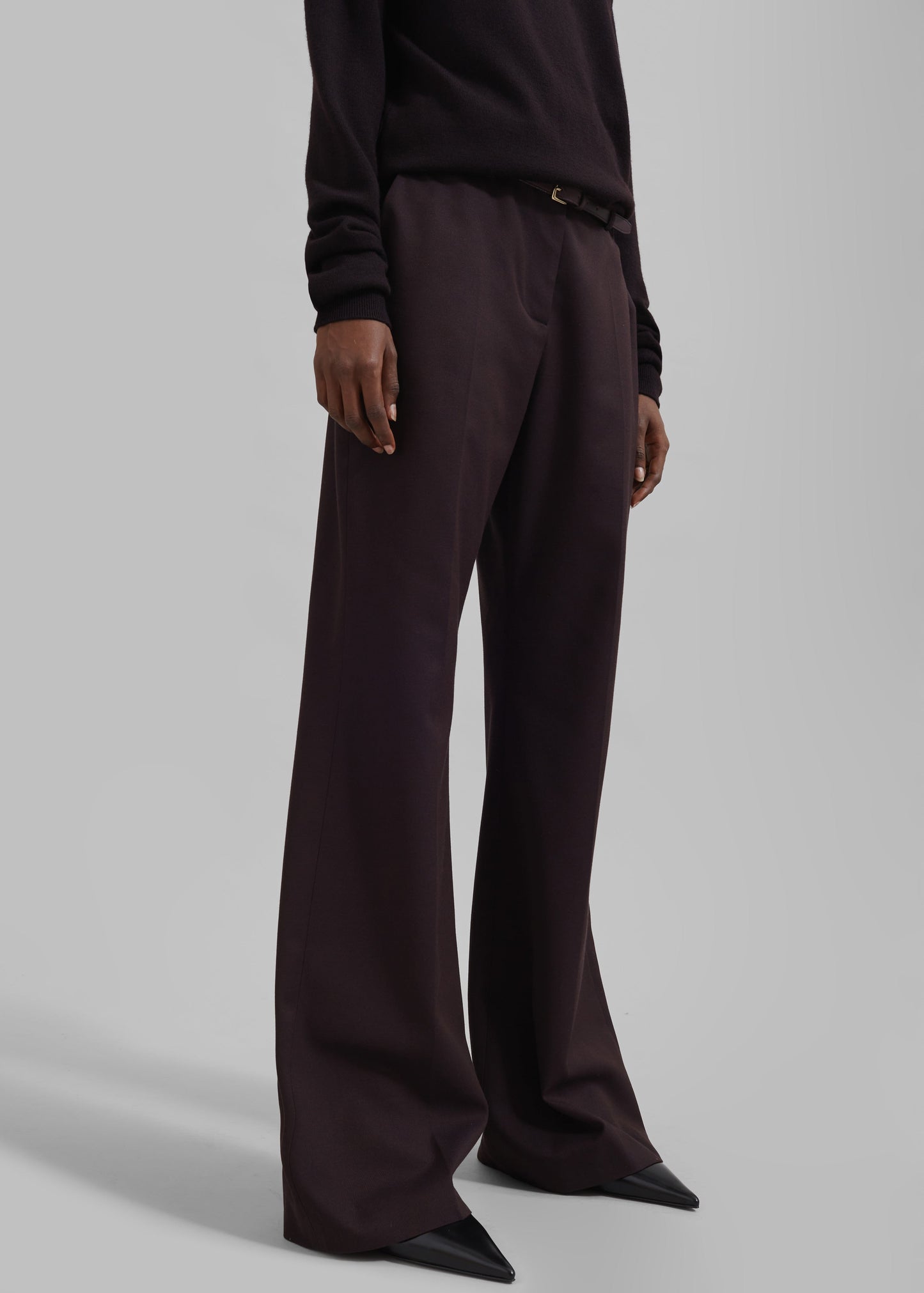 Lyra Flared Pants - Dark Plum