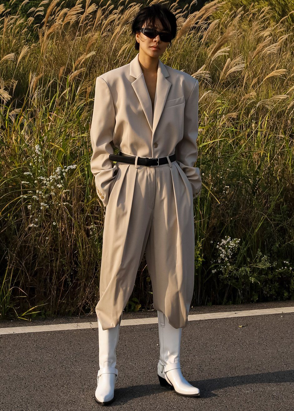 Tansy Oversized Blazer - Beige