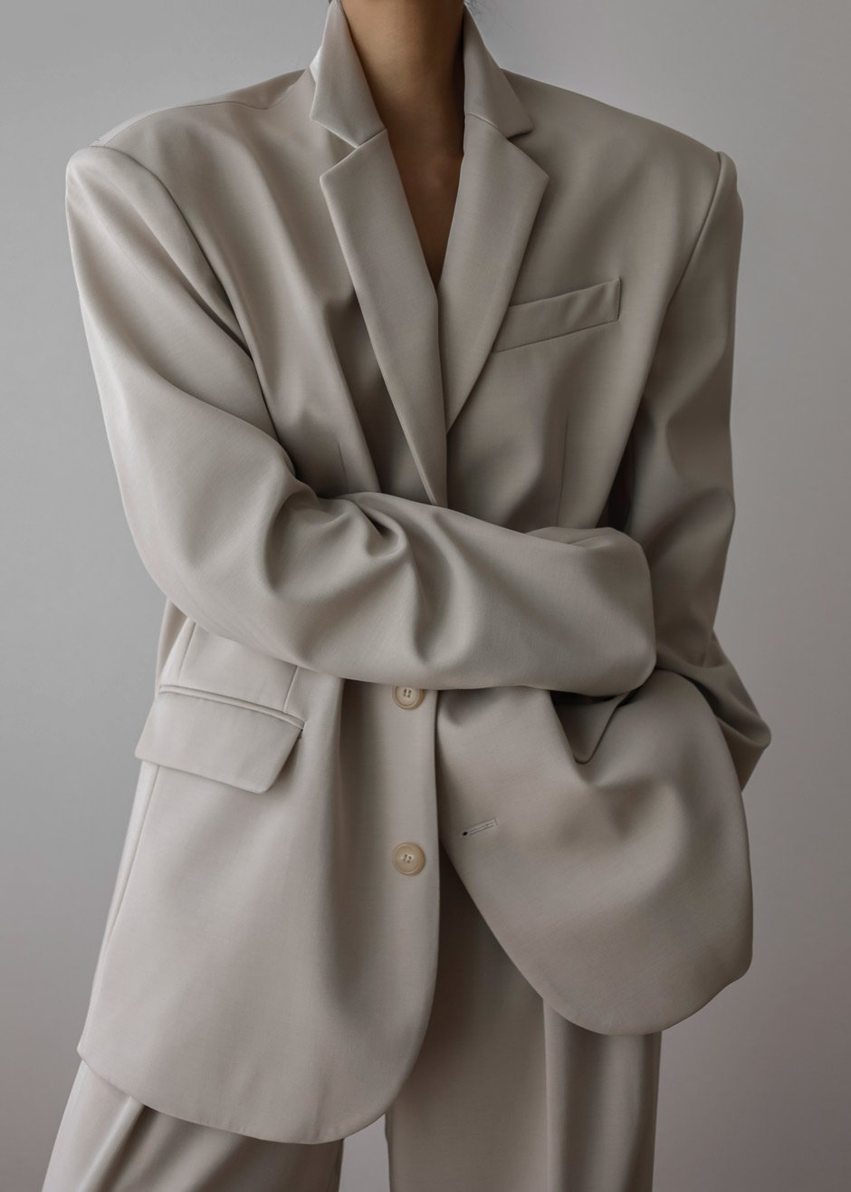 Tansy Oversized Blazer - Beige