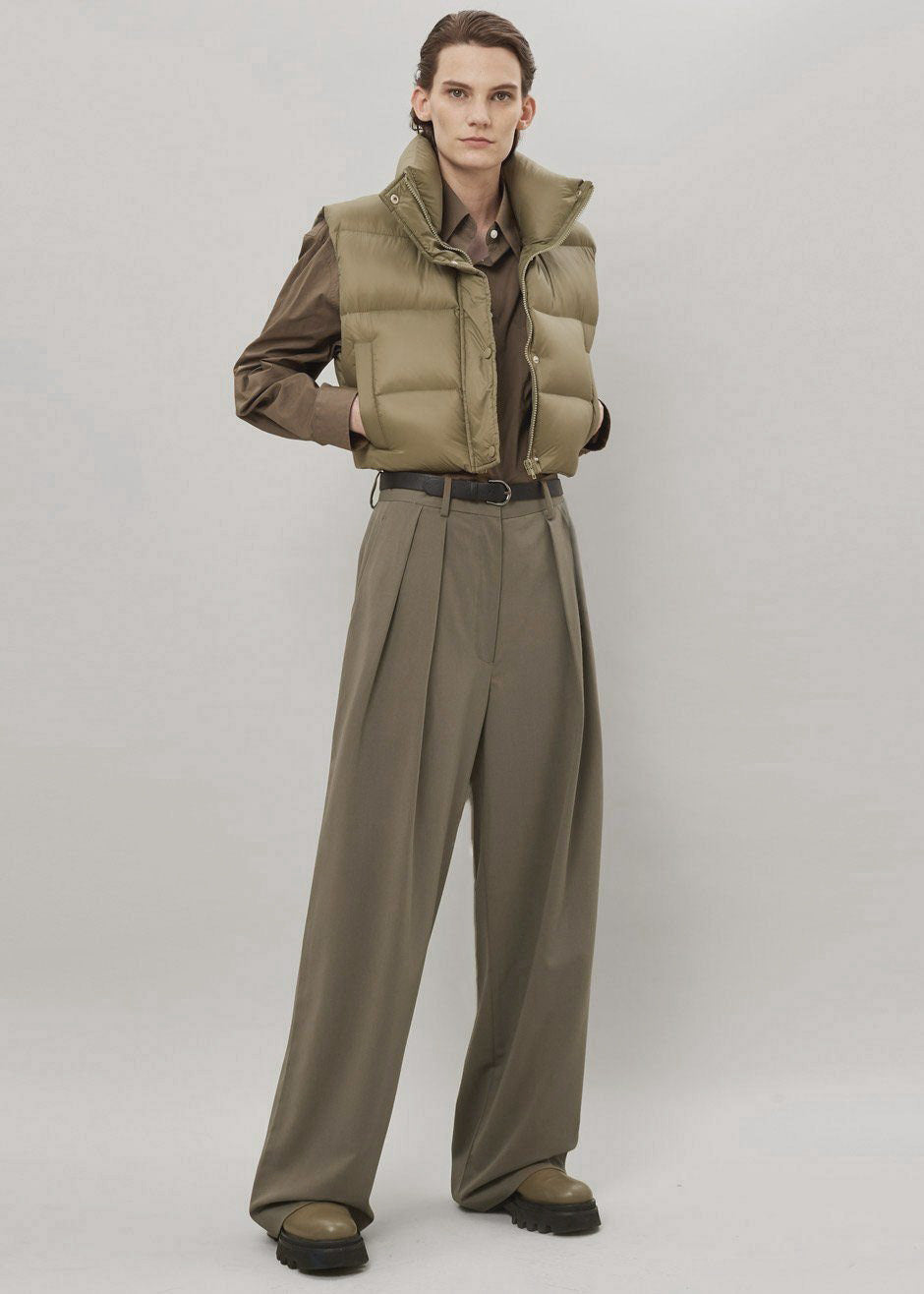 Tansy Pleated Trousers - Olive