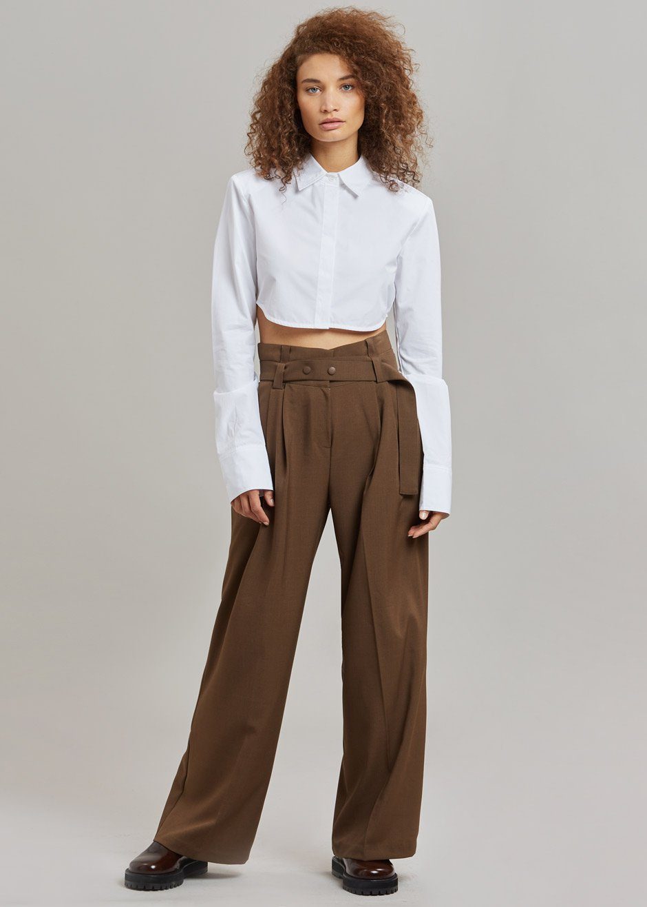 Uma Cropped Shirt - White