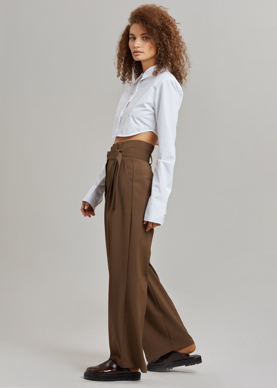 Uma Cropped Shirt - White